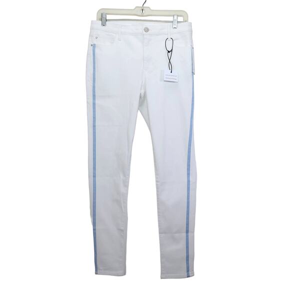 Skinnygirl Broadway High-Rise Skinny Jeans - Size 28/Womens 6 - White/Blue - NWT - Picture 2 of 6